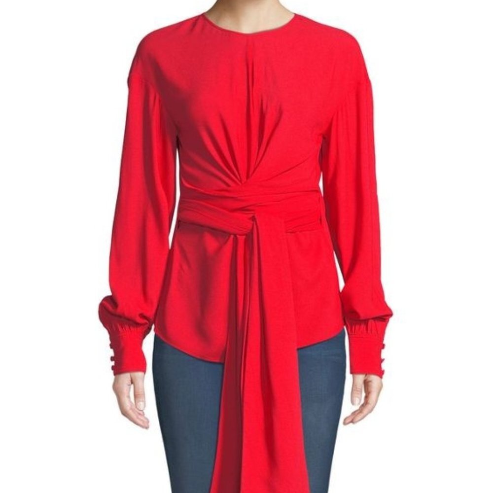 Diane von Furstenberg blouse in lightweight stretch crepe blouse nwt size 10